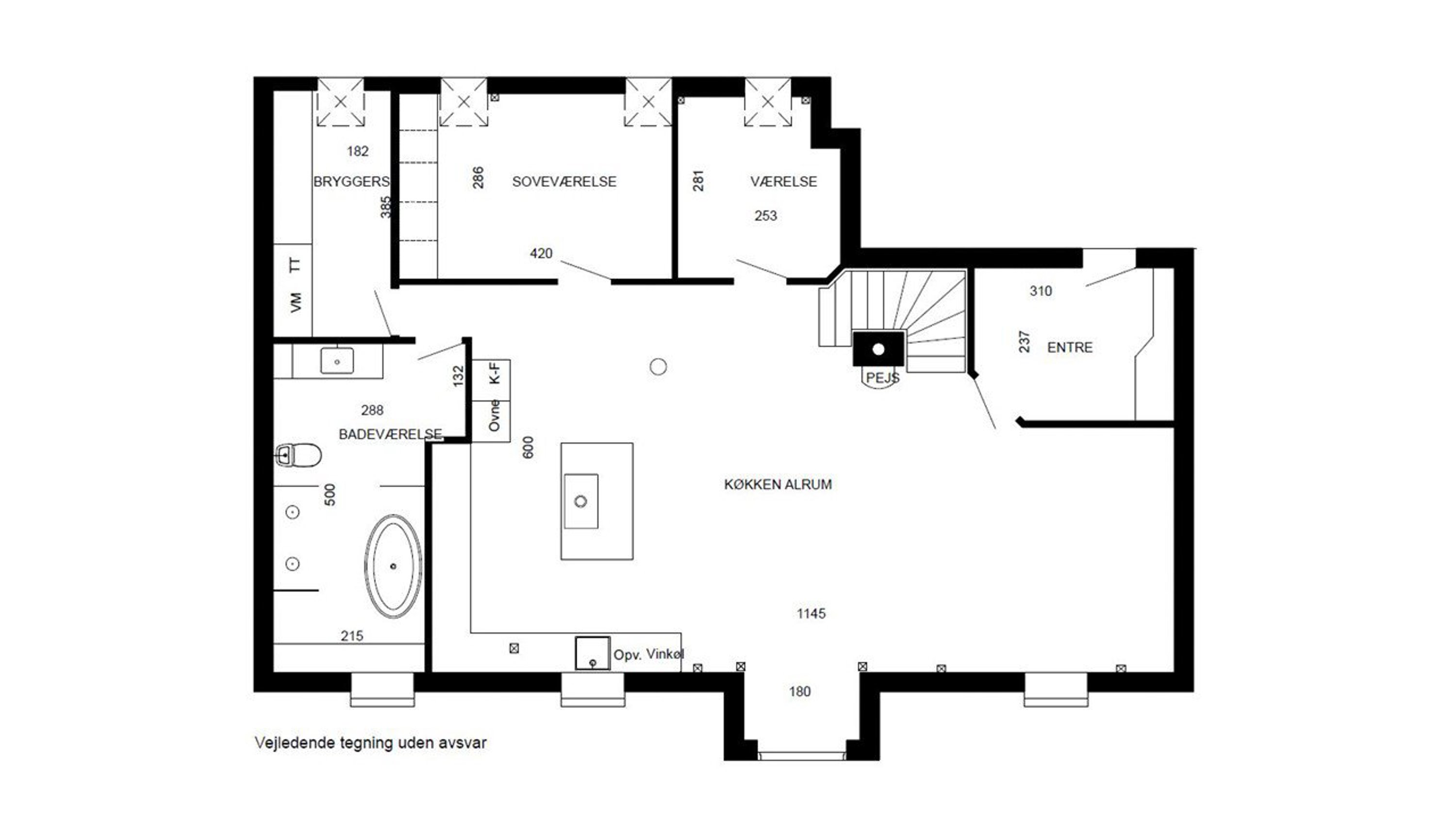 Danmarksgade 43, 3. th., 9000 Aalborg - Plantegning